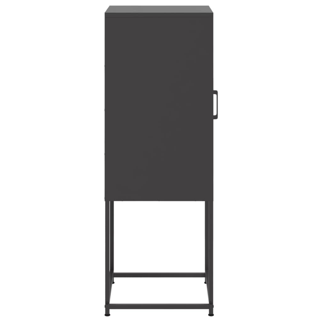 Buffet Haut Noir 36x39x107 cm Acier,Buffets & bahuts,12.95kg-846530