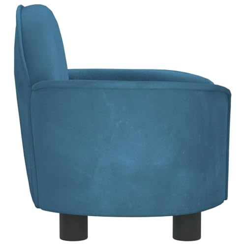 vidaXL Hundebett, Hundekissen mit weicher Polsterung, Hundesofa Hundecouch für kleine Hunde Haustiere, Haustierbett Katzenbett, Blau Samt