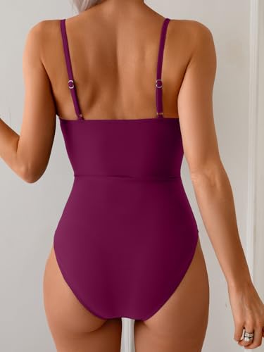 Image of Eomenie Womens Cutout One Piece Swimsuit with Ring Linked Sexy Monokini Bathing Suit for Beach Vacation