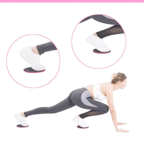 Dual Sided Gliding Discs,Exercise Gliding Discs Dual Sided Pilates Sliding Discs Twist Exercise Disc Abdominal Exercise Equipment for Abdominal,Home Exercises to Strengthen Core,Glutes,Abdomen(Pink) - Image 6