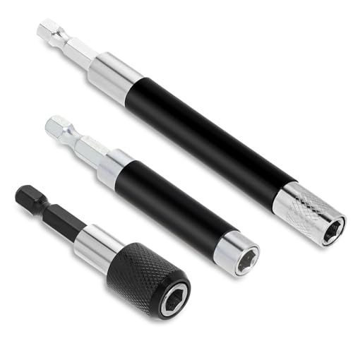 3pcs Magnetic Screw Drive Guide, Magnetic Drill Bit Extension Holder Set, Quick Release Screw Adapter, Impact Bit Holder, 1/4 Inch Hex Shank Hex Power Tools for Nuts Drill and Handheld Driver