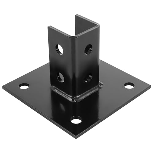 Skelang Post Base, 4 Holes Square Post Bracket, Mount for 1-5/8" Single Strut Channel, Black by Skelang - Used condition - Image 2