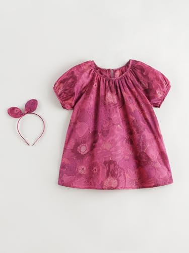 marc & janie Girls A-Line Floral Cotton Dress Soft Breathable Sweet Dresses 2500072