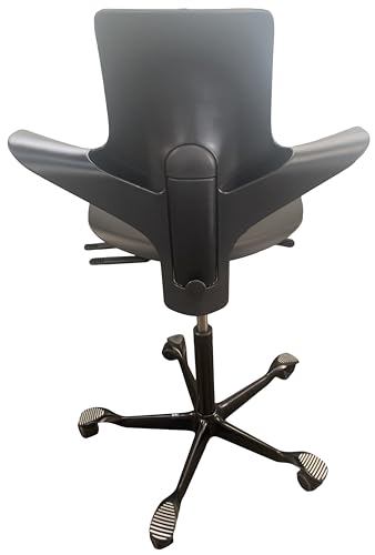 Image of HAG Capisco Puls Adjustable Standing Desk Chair - Black Frame - Black - Partial Cushion