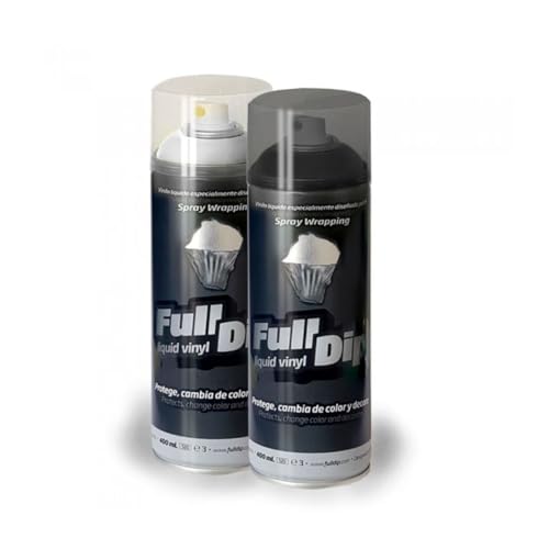 AutoFullCar - Spray Ahumado de Faros Negro + Spray Brillo - Full Dip - Ahumado Negro Pilotos - vinilo líquido - 400ml Unidad