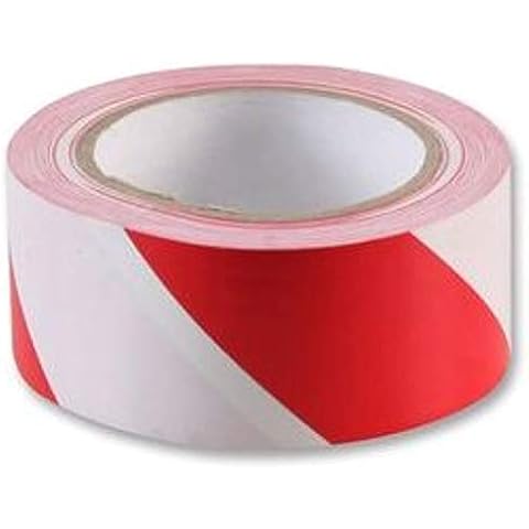 Primatel Adhesive Hazard Marking Red White Tape 50mm x 33m (Pack of 5) Cover