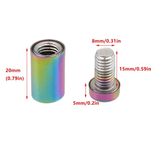 Image of Antrader Stainless Steel Standoff Screws,1 /2 inch x 1 inch Wall Standoffs for Advertising Board Hanging Acrylic Picture Frame,12Pcs