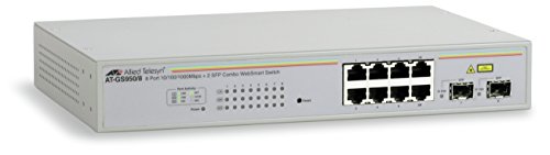 Allied Telesis 8-port 10/100/1000T Websmart Switch with 2 SFP Combo Ports
