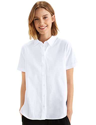 STREET ONE Damen A343990 Hemdbluse, Weiß, 40 EU