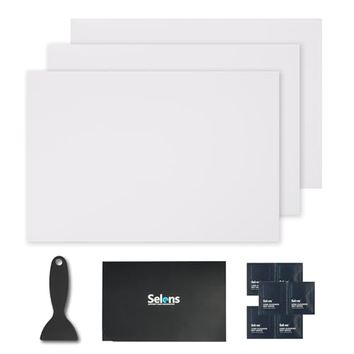 Selens 3Pcs Adhesive Light Diffuser 7.9X 11.82 inches Light Dimming Film for LED Lights