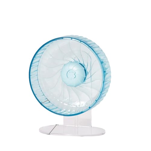 AOUCN ハムスター 回し車サイレントホイール,ストレスを軽減し、直径が大きく、完全に透 明で、安定していて走りやすく、ゴールデンハムスター、ゴールデンベア、デグーなどの小動物に適しています。(透明紫) (透明ブルー,26.5cm+ブラケット)