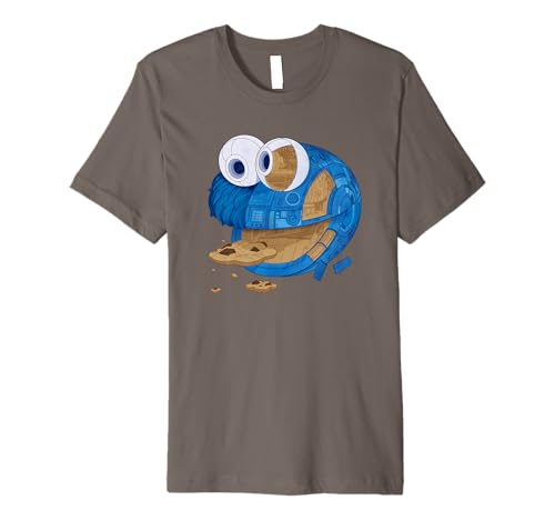 T-shirt Cookie Monster Sesame Street Tech Head premium en coton pour adulte