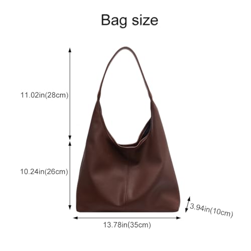 Hobo Taschen für Frauen Slouchy Tote Bag Soft Tasche Damen Schultertasche Umhängetasche 2pcs Arbeit Alltag Handtaschen – Bild 4