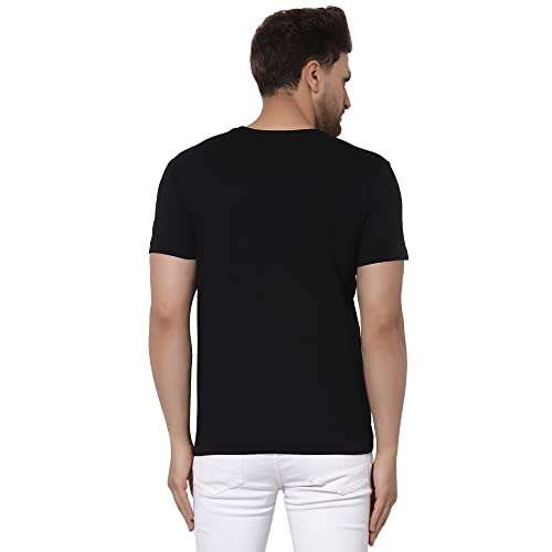 Image of Red Tape Men's Black Printed T-Shirt