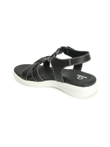 Image of Carlton London Women's Round Toe Comfort Sandals with Velcro Straps