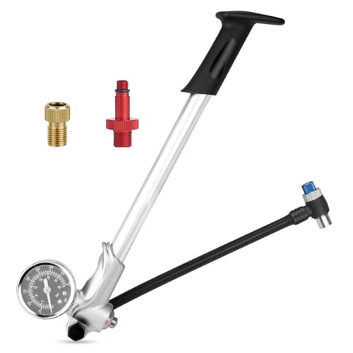 Pompe de suspension vélo 400 psi avec jauge et tuyau rotatif pour fourche
