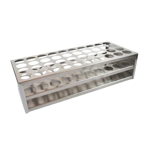 Kokiya Stainless Steel Tube Holder for Centrifuge with 40 Holes and 3 Layers, as described, Hole 22mm