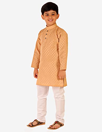 Image of Pro-Ethic Style Developer Boy's Cotton Kurta Pajama Kids Checked Pattern (S-188)