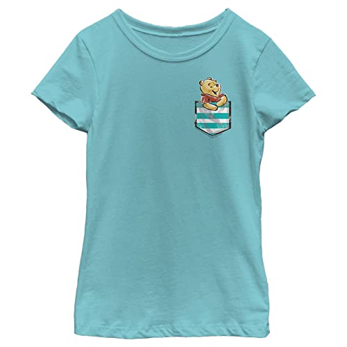 Disney Pooh Pocket Winnie Girl's Solid Crew Tee
