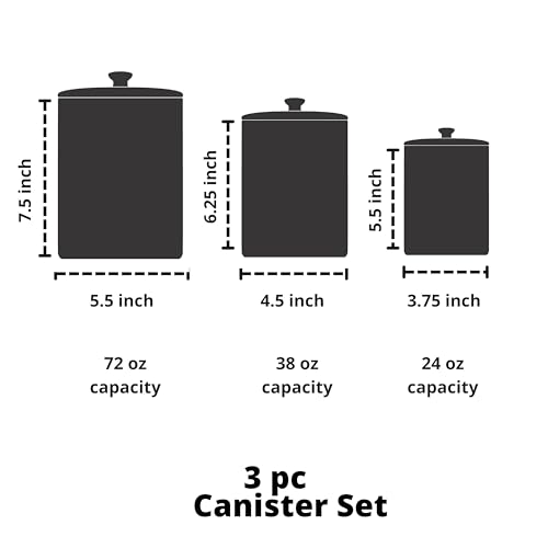 Image of 10 Strawberry Street CAN BLU Kitchen Canister Set, Set of 3, Marquis Blue