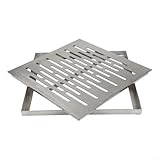 Langlebige Edelstahl-Ablaufabdeckung: rutschfest und schnell ablaufend. (300 x 300 x 20 mm)