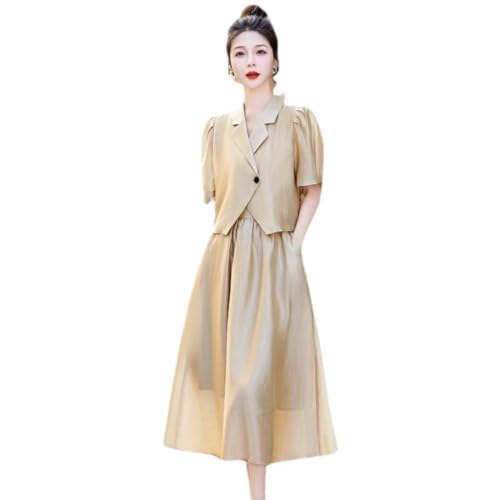 Ensemble vintage patchwork avec col à revers fluide et confortable