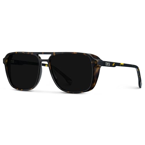 Image of WearMe Pro Harvey Men's Polarized Sunglasses, Modern Square Aviator Style