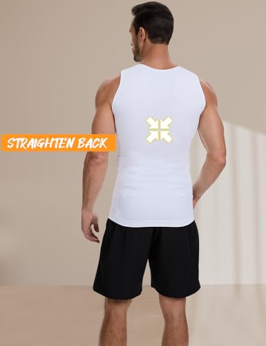 Mens Body Shaper Slimming Shirt Mens Compression Tank Top Shapewear Vest3