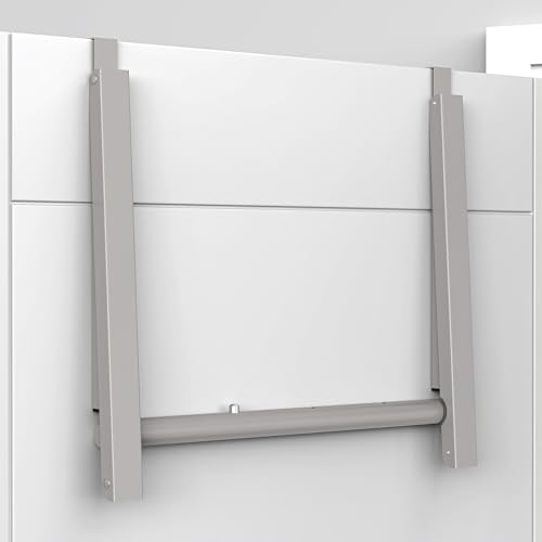 Image of Hleelomi Clothes Drying Rack for Laundry Room Organization,Foldable Over The Door Drying Racks for Saving Space,Warm Gray 2 Racks and a Rod