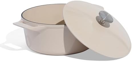 Made In Cookware - Dutch Oven 5.5 Quart - Linen - Enameled Cast Iron - Exceptional Heat Retention & Durability - Professional Cookware - Crafted in France - Induction Compatible