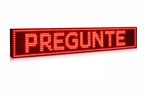 PANTALLA LED PROGRAMABLE PARA EXTERIOR E INTERIOR/LETRERO LUMINOSO/CARTEL/ROTULO LED (96 * 16 cm, ROJO) PROGRAMMABLE LED SIGN PROGRAMMABLE LED DISPLAY