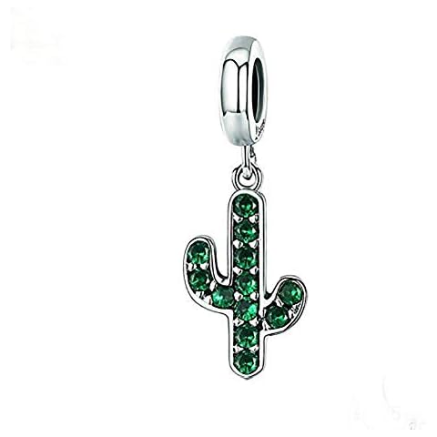 ABAOLA Green Cactus Charm 925 Sterling Silver Botany Charm Beads for Fashion Charms Bracelet & Necklace Cover