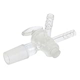 MUCKLILY Pistón Tipo t De Tres Vías Tapón De Vidrio Consumible Suministros De Laboratorio Para Química