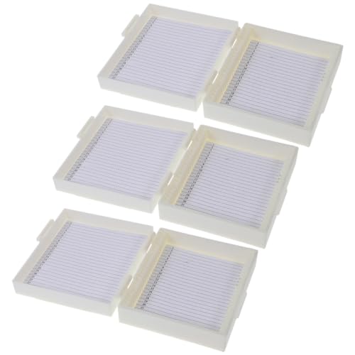 Zerodeko 3pièces Boîte à Lames de Microscope Rangement Compartimenté Abs Robuste avec Numérotation Support Sécurisé pour Plaques de Laboratoire Organisateur Pratique pour Couleur