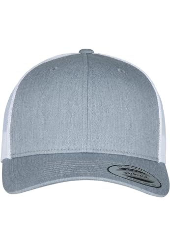 Flexfit Unisex Retro Trucker 2-Tone Baseballkappe, Heather/White, One Size