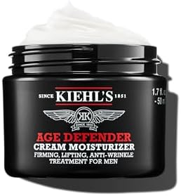 Kiehl's Age Defender Face Cream Moisturizer, Firming & Lifting Anti-Aging Treatment for Men, Gently Exfoliates, Minimizes Look of Fine Lines and Wrinkles, with Capryloyl Salicylic Acid & Caffeine