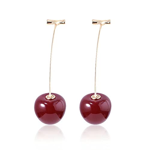 JJBA JoJo Kakyoin Cherry Earrings – Sweet Cherry Earrings for Women – Halloween Costume Gifts for Kids Girls Teens Men (Kakyoin Noriaki)