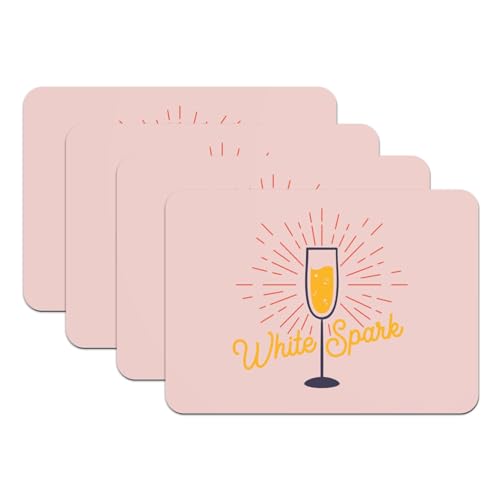 Sets de table rose antidérapants pour repas et apéritifs chic - 2