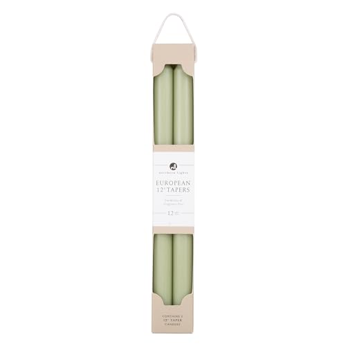 Northern Lights Candles - 12 2pk Tapers - Sage Green - 72874