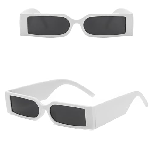 Retro Small Rectangle Sunglasses for Men and Women Driving Glasses 100% UV Protection