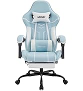 Amazon.co.jp: NIONIK ゲーミングチェア オットマン付き 幅広座面