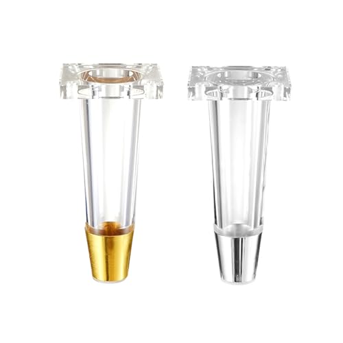 Susenya 2020743 Kitchen Cabinet Feet, 4.72 Inch Modern Table Legs,Acrylic Legs For Furniture,Clear Gold End Cabinet Support Legs,With Screws,Legs thumb #4