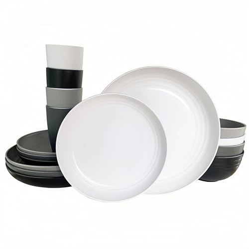 Bowls Set for Party (Black White)