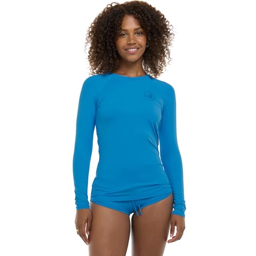 Image of Body Glove Womens Smoothies Sleek Solid Long Sleeve Rashguard with UPF 50+