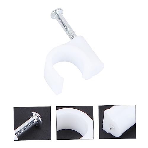 100 Pzs Clips Redondos para Cable de 8mm para Gestión de Cables Blanca | Material PE, No Corrosivo y Resistente a la Intemperie, Protege el Aislamiento, Adecuado para Uso en Exterior y Hogar miniatura 4