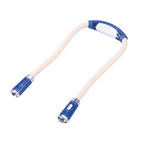 Beufee Luz de Cuello de Ganchillo, luz de Lectura de Cuello para Libros en la Cama Luces de Libro Flexibles Lámpara de Lectura para Ratones de Biblioteca Lámpara de Lectura de Cuello de Punto(Azul) Cover