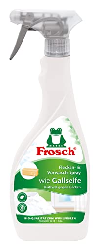Frosch wie Gallseife Flecken und Vorwaschspray Fleckenentferner zur Vorbehandlung für Weißes Buntes und Feines entfernt Fett Öl Blut Eiweiß 1er Pack (1 x 500ml)