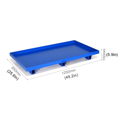 Piattaforma di contenimento delle fuoriuscite di petrolio industriale antiscivolo per pallet per fusti di petrolio vassoio portatile per deposito e garage ad alta capacità di carico 125 x 65 x 15 cm