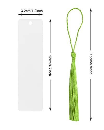 Penta Angel T-1461 Clear Acrylic Bookmarks Penta Angel 15Pcs Rectangle Plastic Craft Transparent Blank Acrylic Book Markers thumb #1