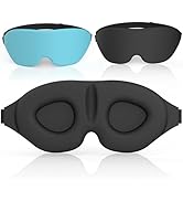 AMAZKER Sleep Eye Mask for Men Women, 3D Contoured Cup Sleeping Mask & Blindfold, Concave Molded ...